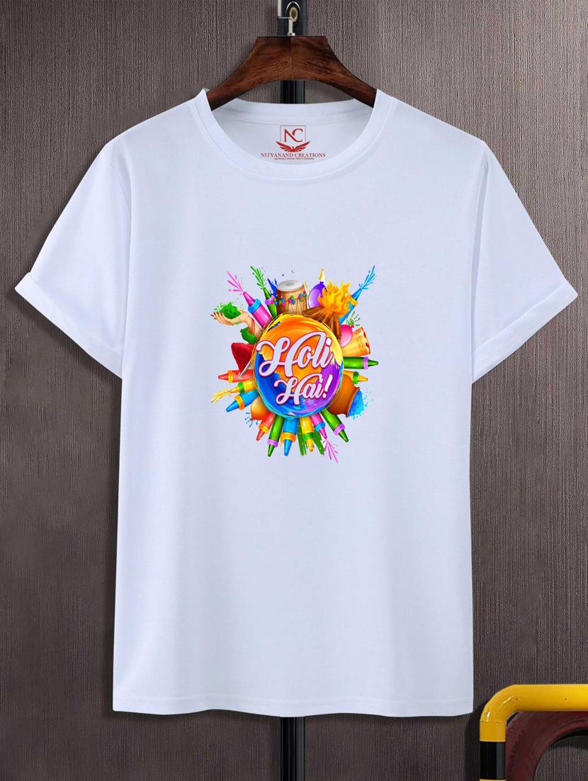 unisex white graphic printed t-shirt - 20867523 - Zoom Image - 0