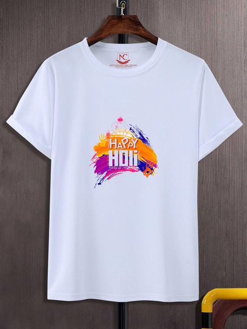 unisex white graphic printed t-shirt - 20867876 - Standard Image - 0