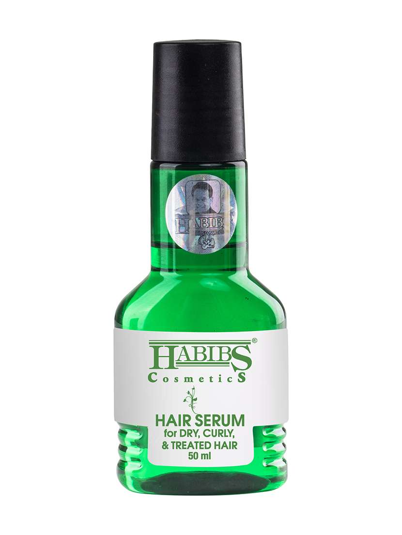 habibs hair serum dry curly & treated hairs for silky & smooth hair tames frizzy hair tangle free & frizz-free hair 50 ml�