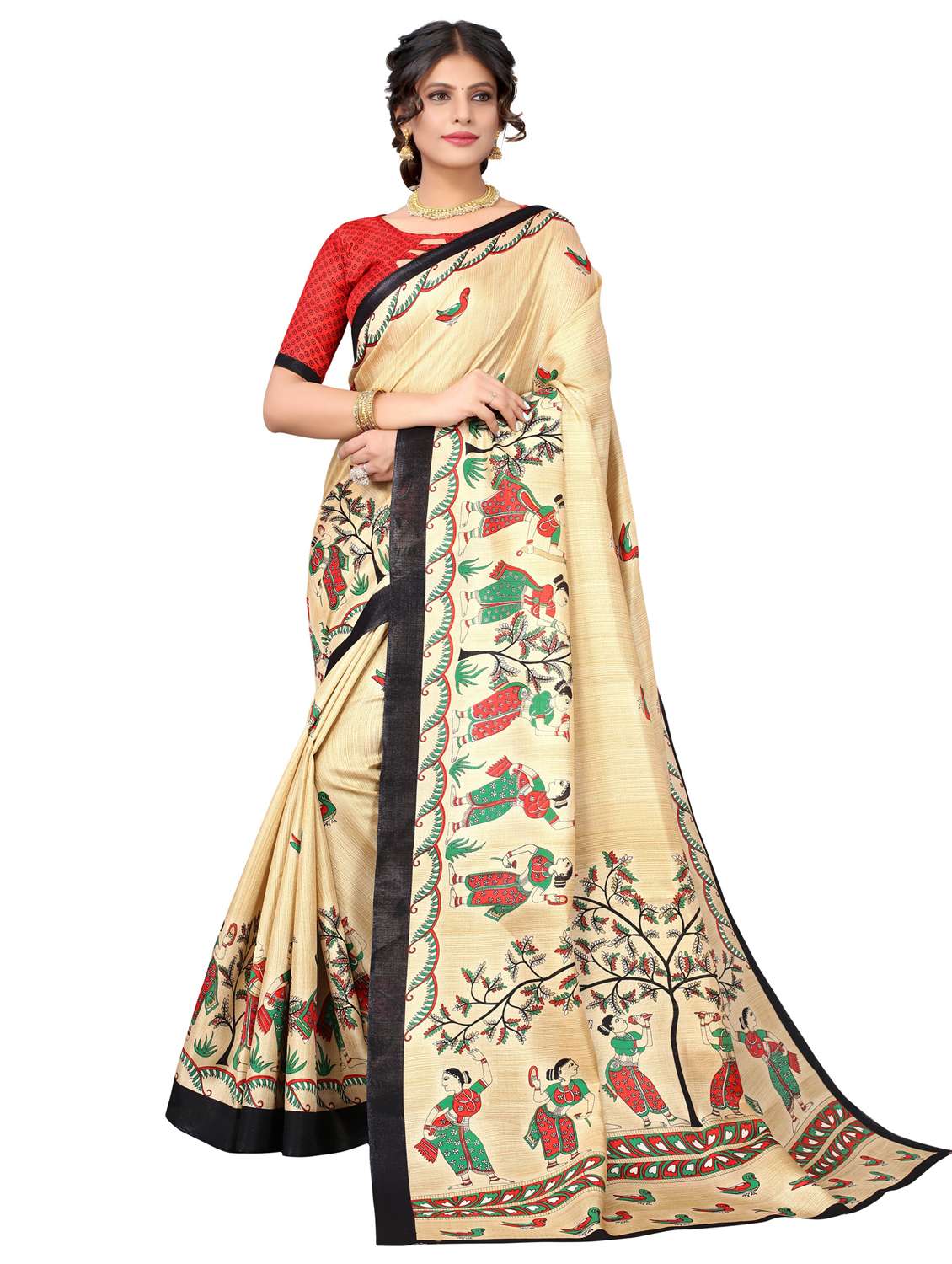 women printed saree with blouse - 20872897 -  Zoom Image - 0