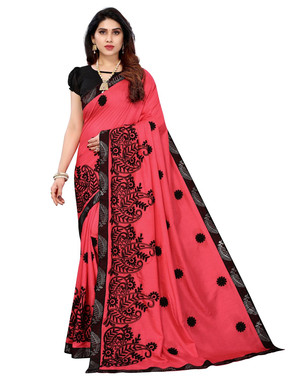 women pink embroidered saree - 20873444 - Zoom Image - 0