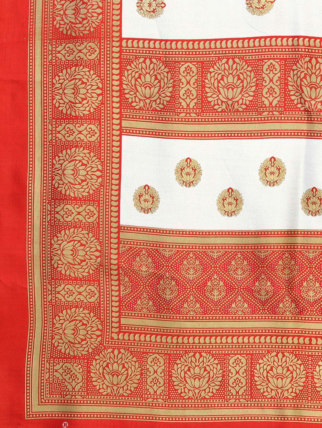 women white printed bordered saree with blouse - 20873555 -  Standard Image - 3