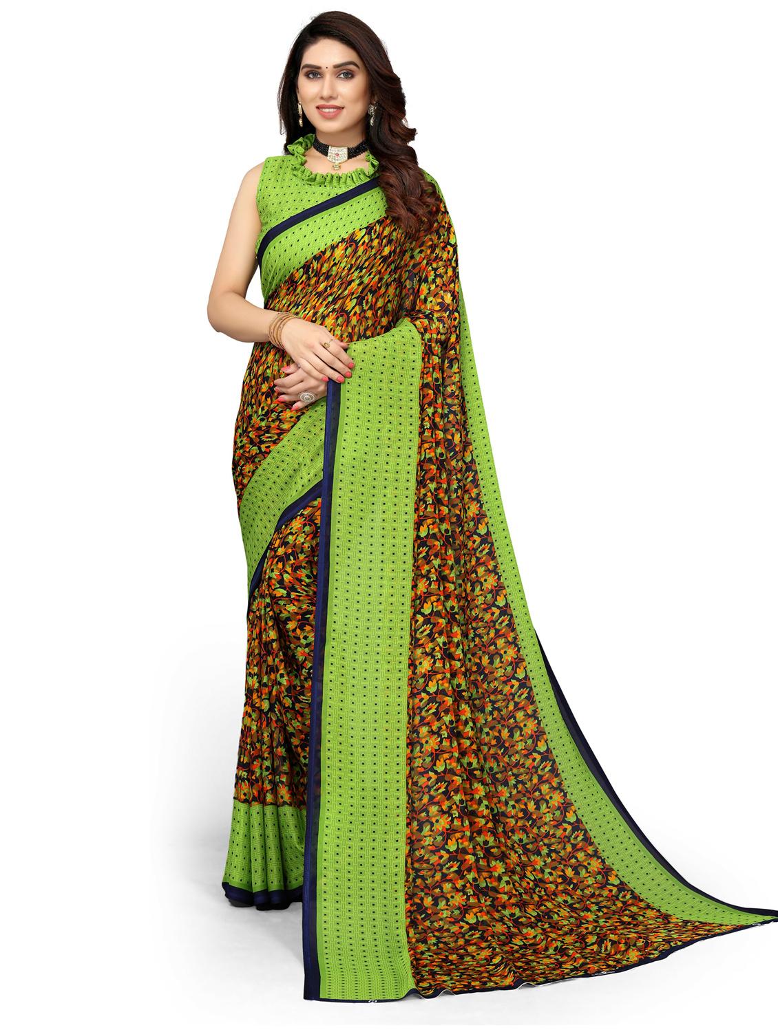 women floral printed saree with blouse - 20873600 - Zoom Image - 0