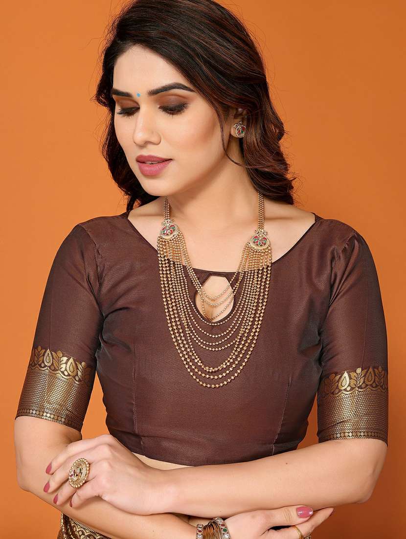 women zari work kanjivaram saree with blouse - 20874035 -  Standard Image - 3