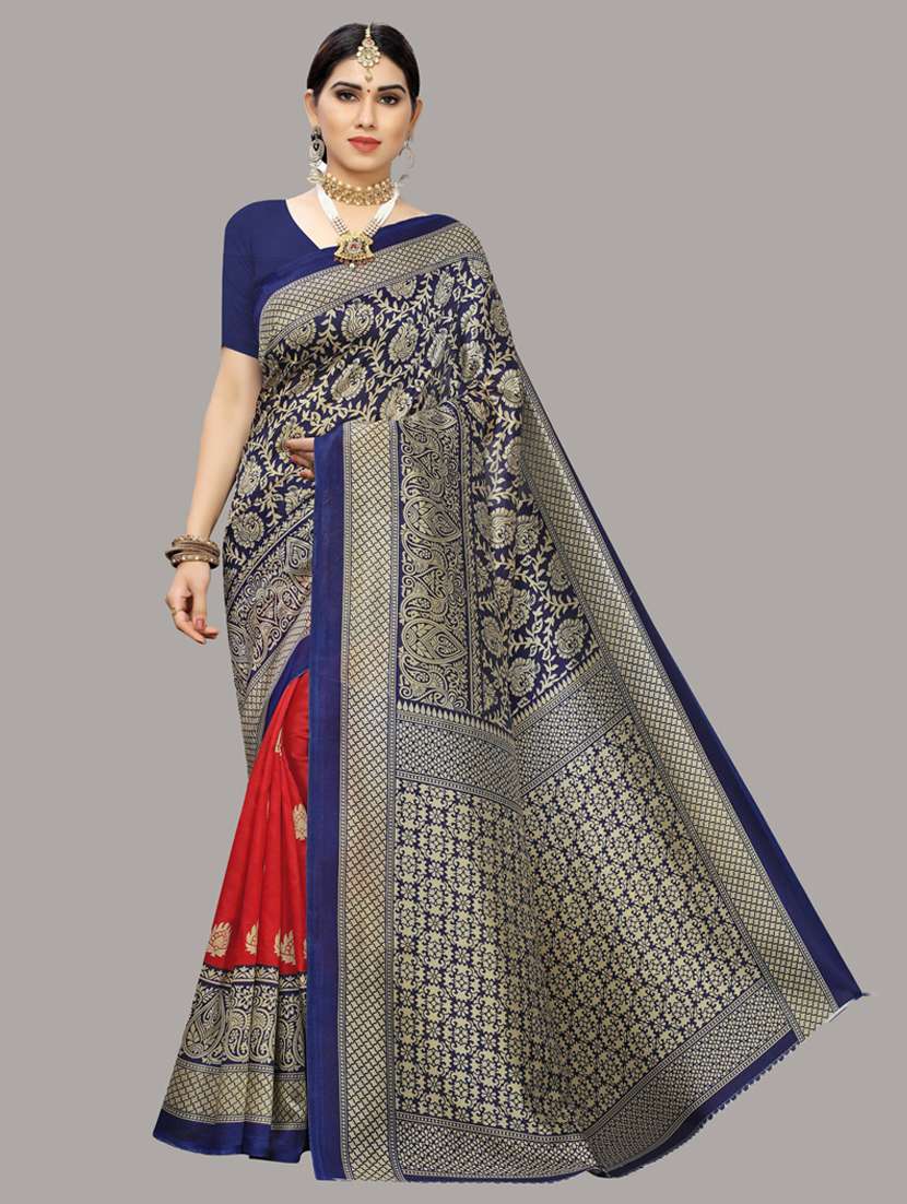 women red self design banarasi saree with blouse