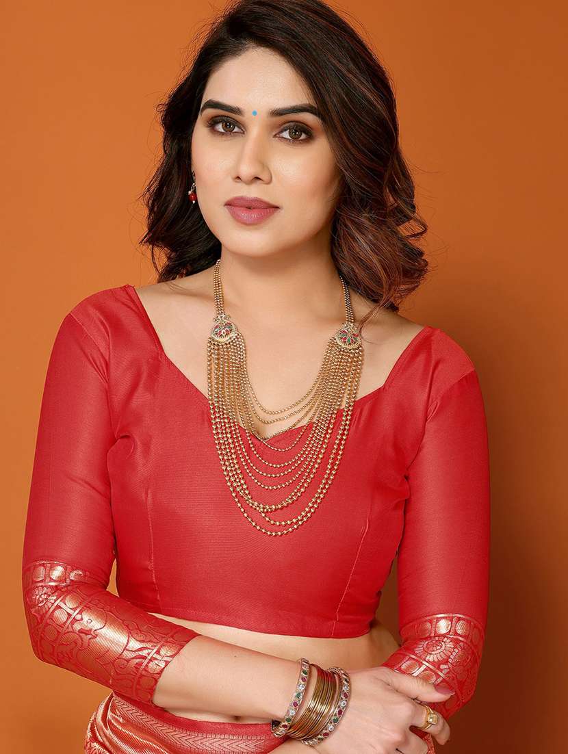 Women Zari Work Kanjivaram Saree With Blouse - 20874091 -  Standard Image - 3