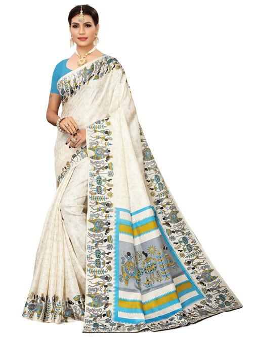 women white warli printed saree with blouse - 20874111 - Standard Image - 0