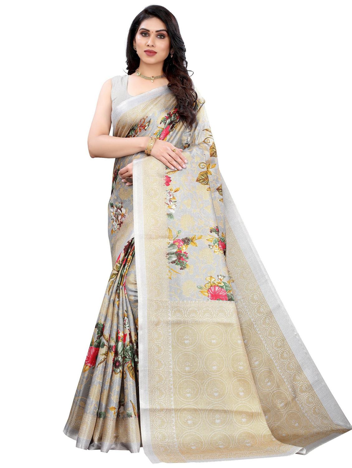pack of 3 multi colored combo saree with blouse - 20875660 - Standard Image - 5
