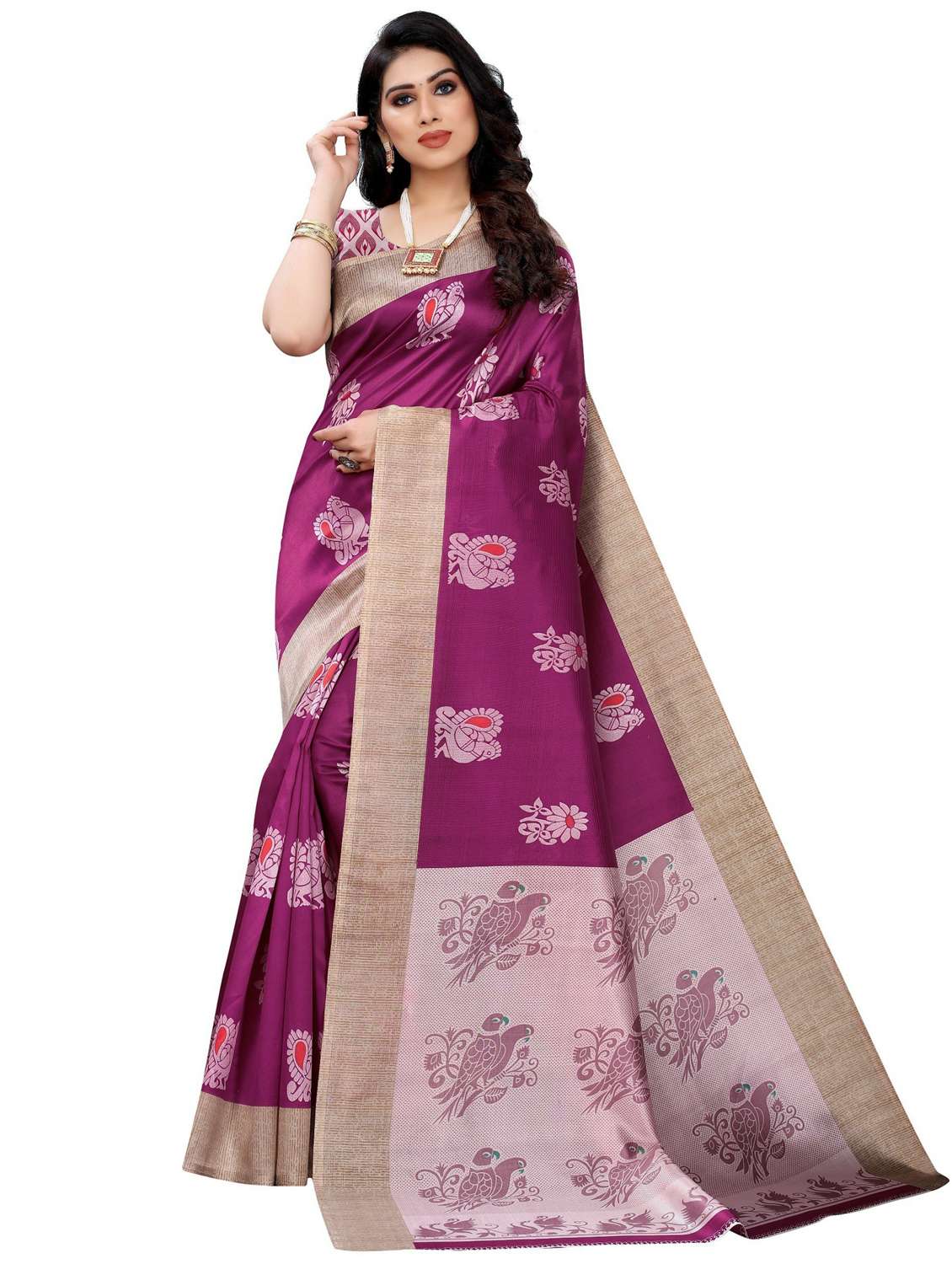 pack of 3 multi colored combos saree - 20875765 -  Standard Image - 5