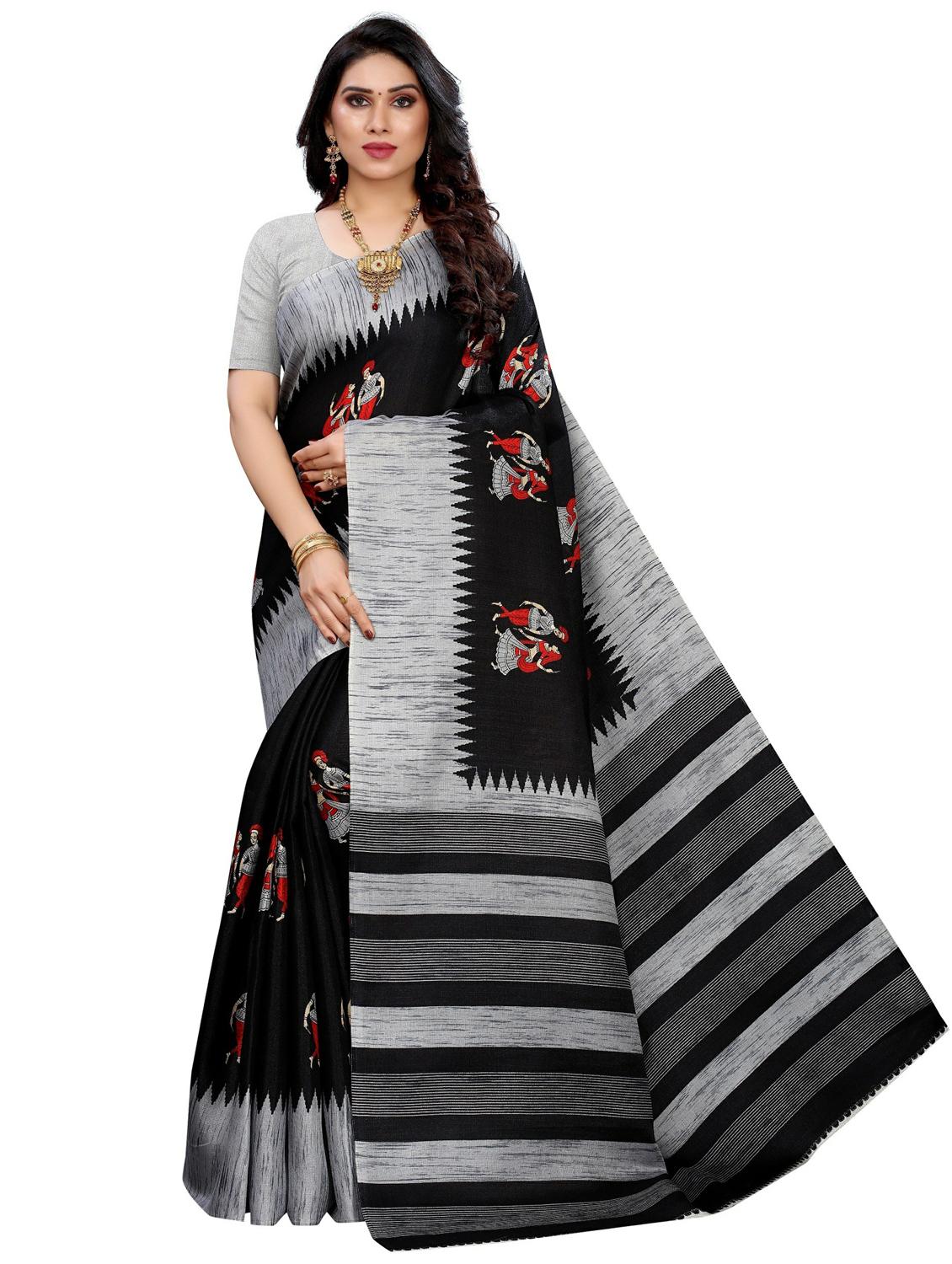 pack of 3 multi colored combo saree with blouse - 20875770 - Standard Image - 5