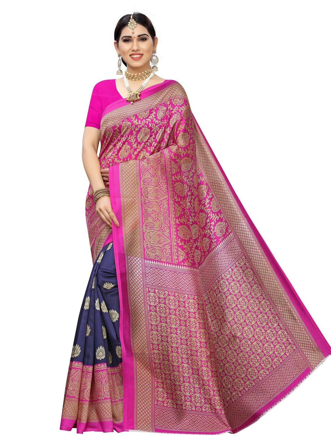 pack of 3 multi colored combo saree with blouse - 20875771 - Standard Image - 3