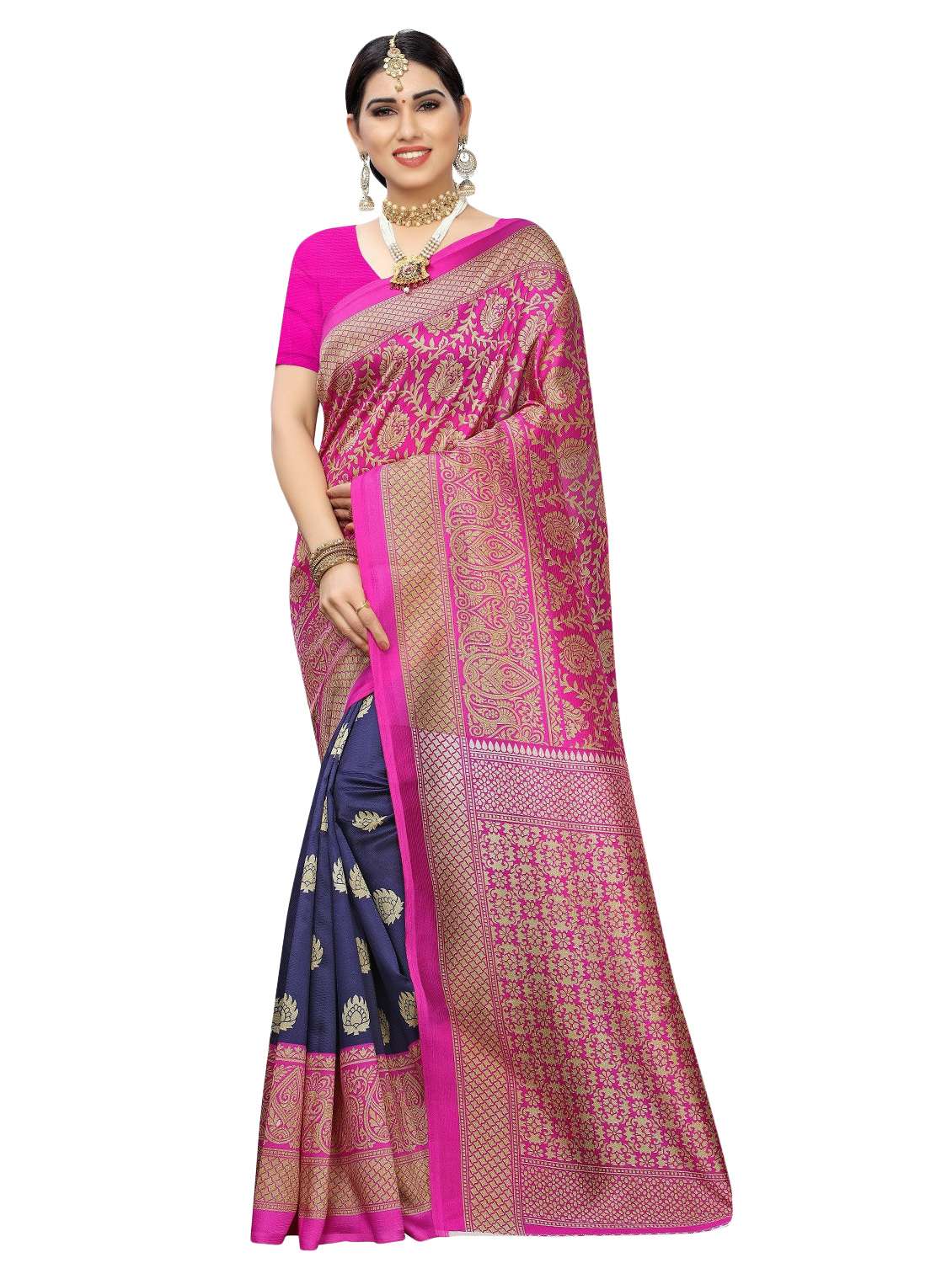 pack of 3 combo saree with blouse - 20875916 - Standard Image - 3