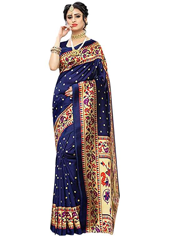 pack of 3 multi colored printed saree with blouse - 20875932 -  Standard Image - 3