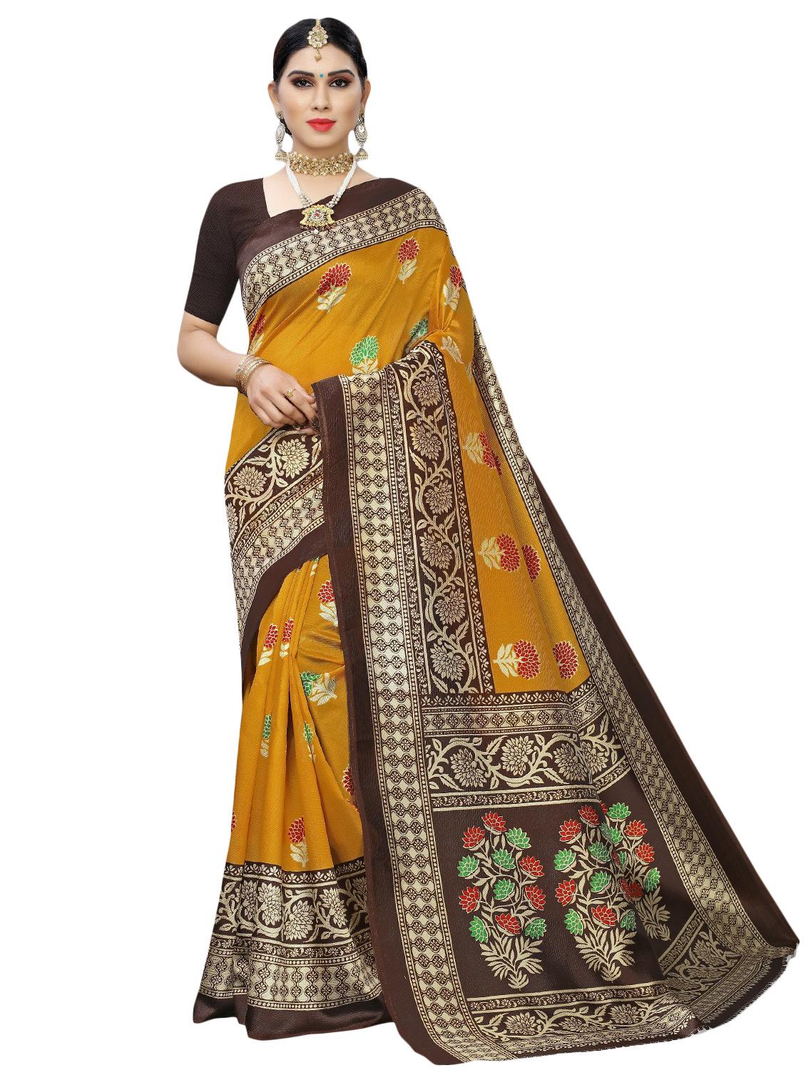 pack of 3 multi colored combo saree with blouse - 20875939 - Standard Image - 3