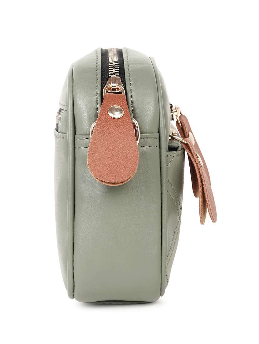 green solid sling bag - 20876381 - Standard Image - 3
