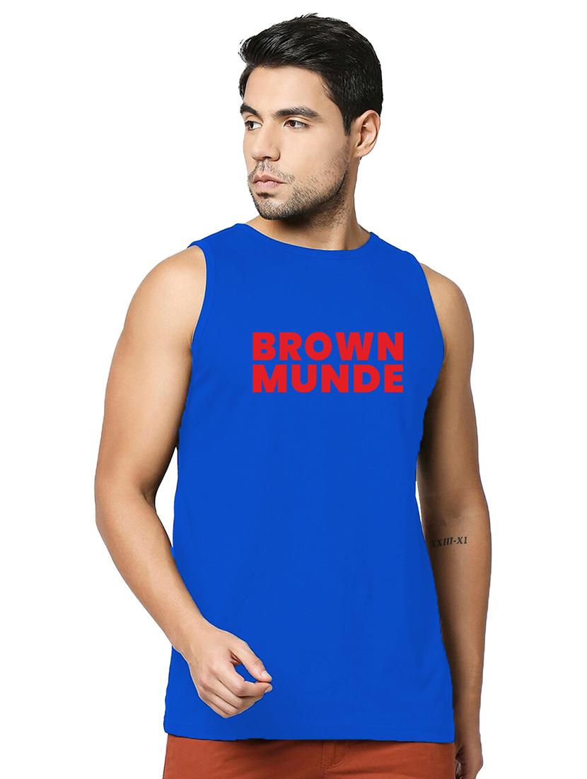 blue pure cotton vest - 20876623 -  Zoom Image - 0