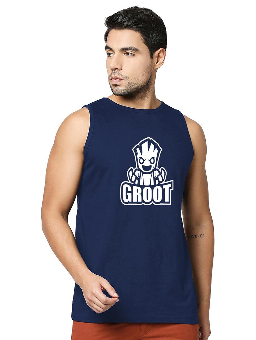 men front print cotton vest - 20876645 - Zoom Image - 0