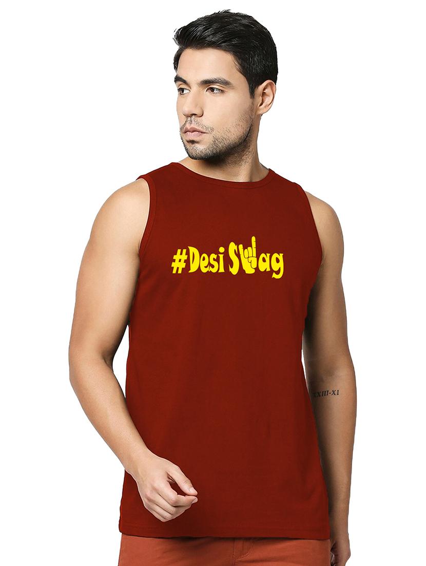 red pure cotton vest - 20876694 -  Zoom Image - 0
