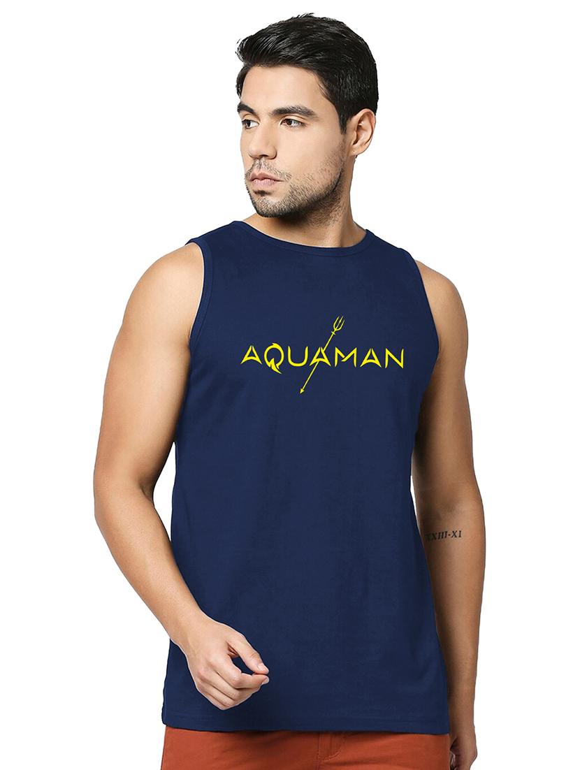 men chest print cotton vest - 20876723 - Zoom Image - 0
