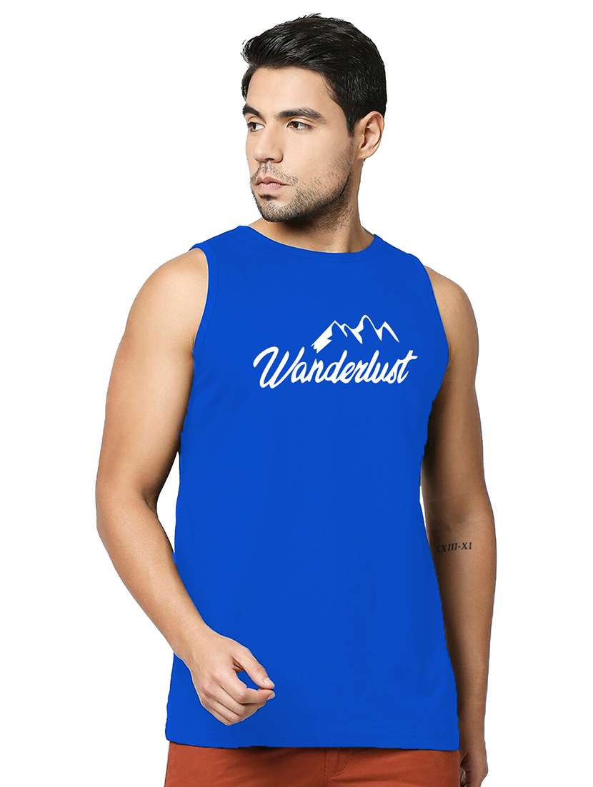 men chest print cotton vest - 20876813 - Zoom Image - 0