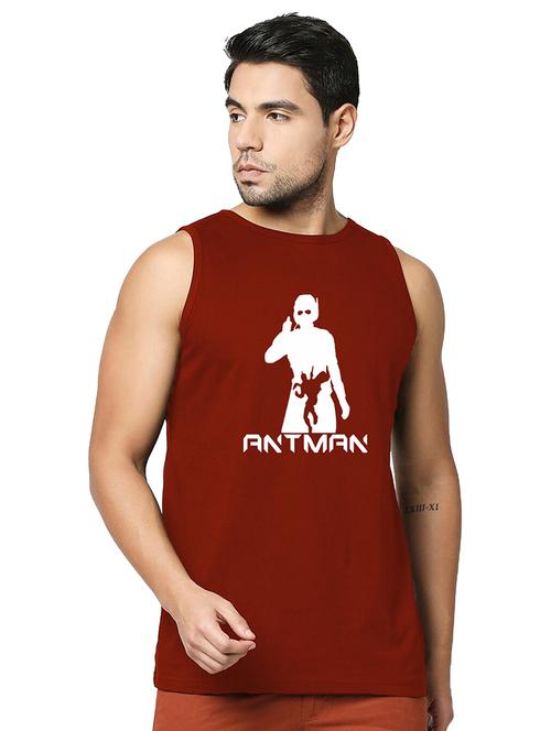 red pure cotton vest - 20876824 -  Standard Image - 0