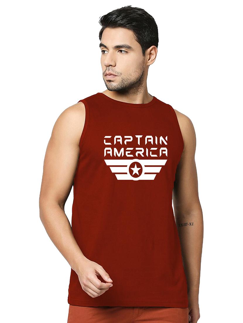 men chest print cotton vest - 20876830 - Zoom Image - 0