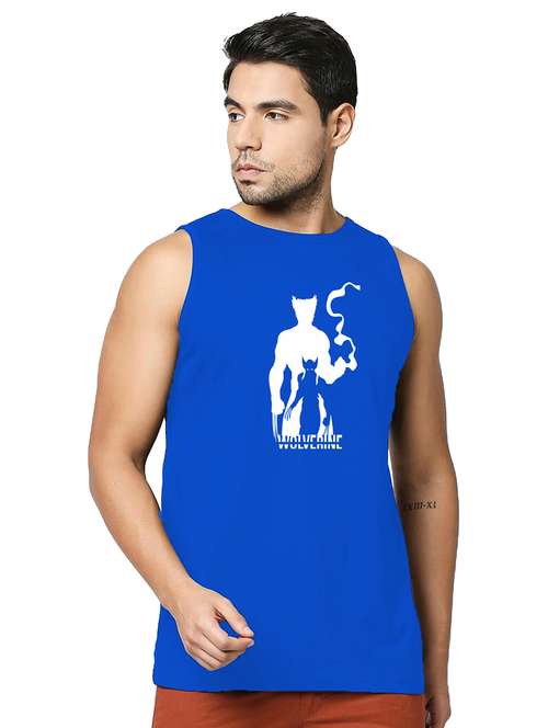men front print cotton vest - 20876848 -  Standard Image - 0