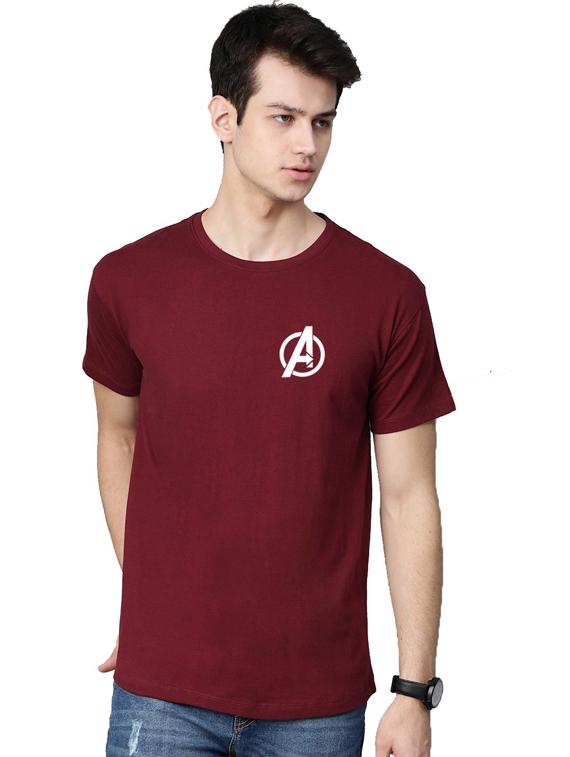 maroon cotton t-shirt - 20877596 - Zoom Image - 0