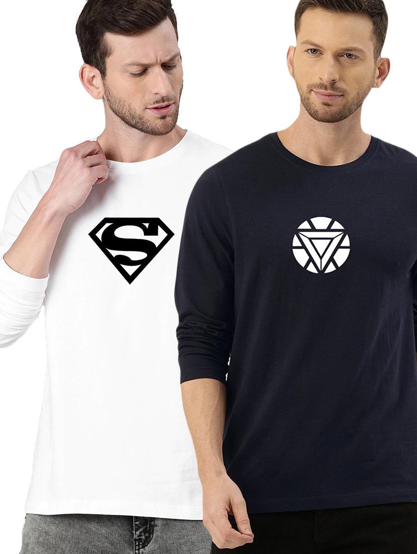 men pack of 2 printed t-shirts combo