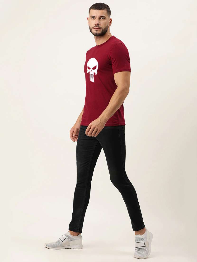maroon cotton t-shirt - 20878167 - Standard Image - 3