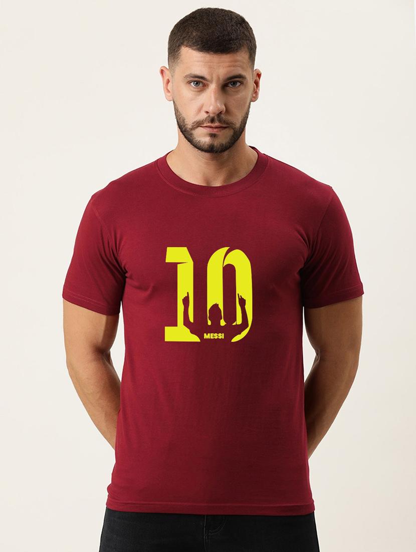 maroon cotton t-shirt - 20878170 - Zoom Image - 0