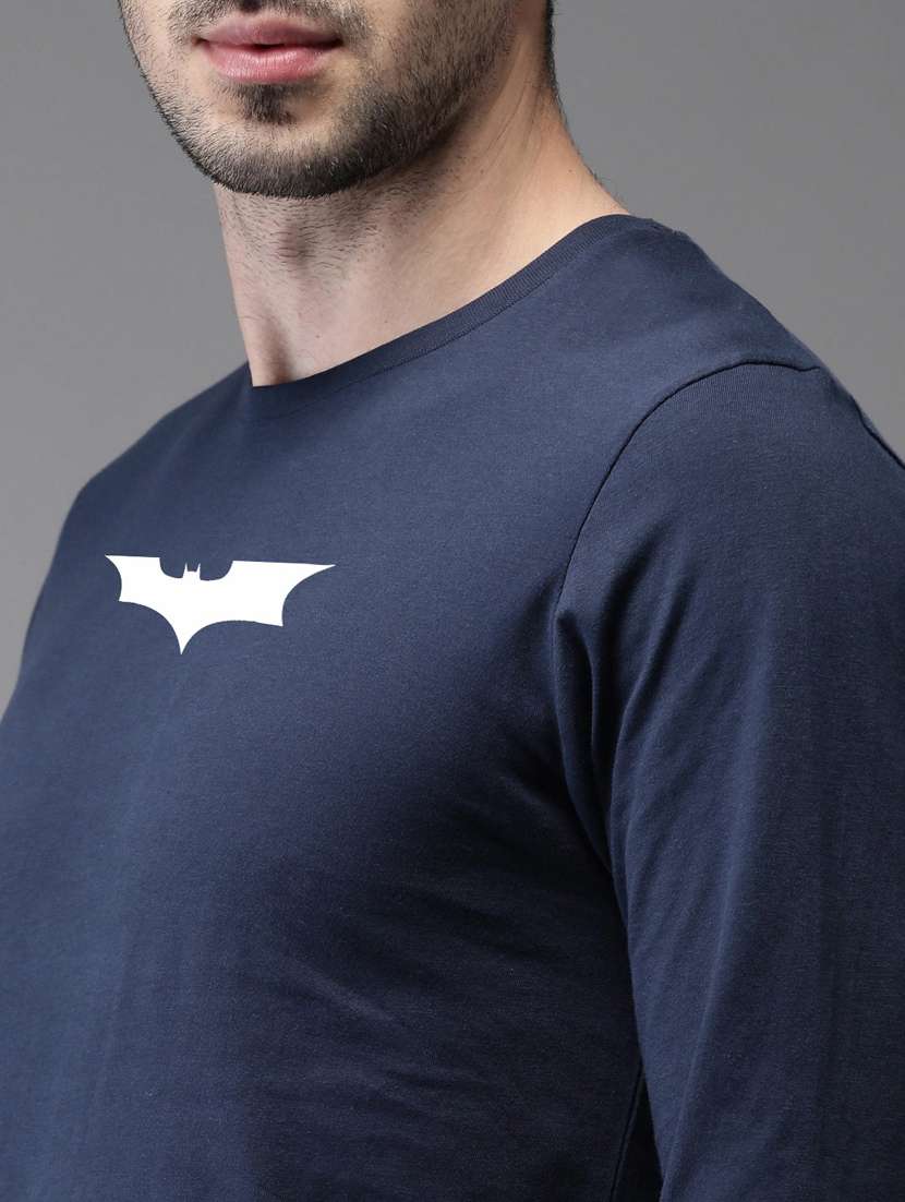 navy blue cotton front print tshirt - 20878334 -  Standard Image - 3