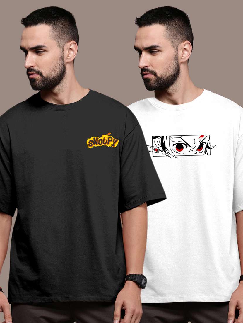 pack of 2 round neck combo t-shirt