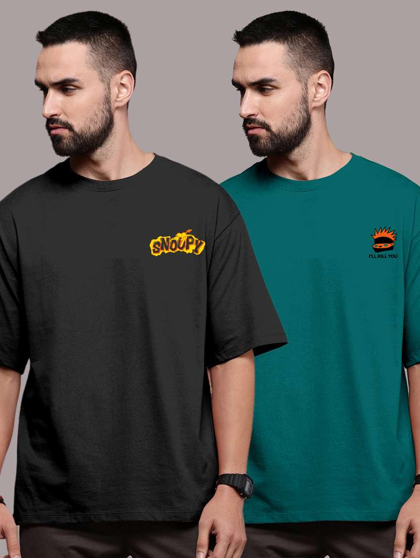 pack of 2 round neck combo t-shirt