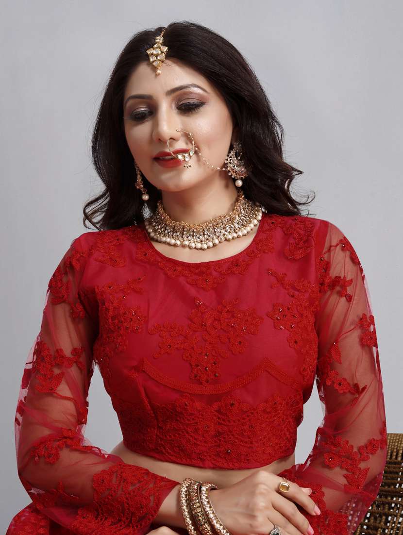 women embroidered lehenga choli with dupatta - 20878693 -  Standard Image - 3