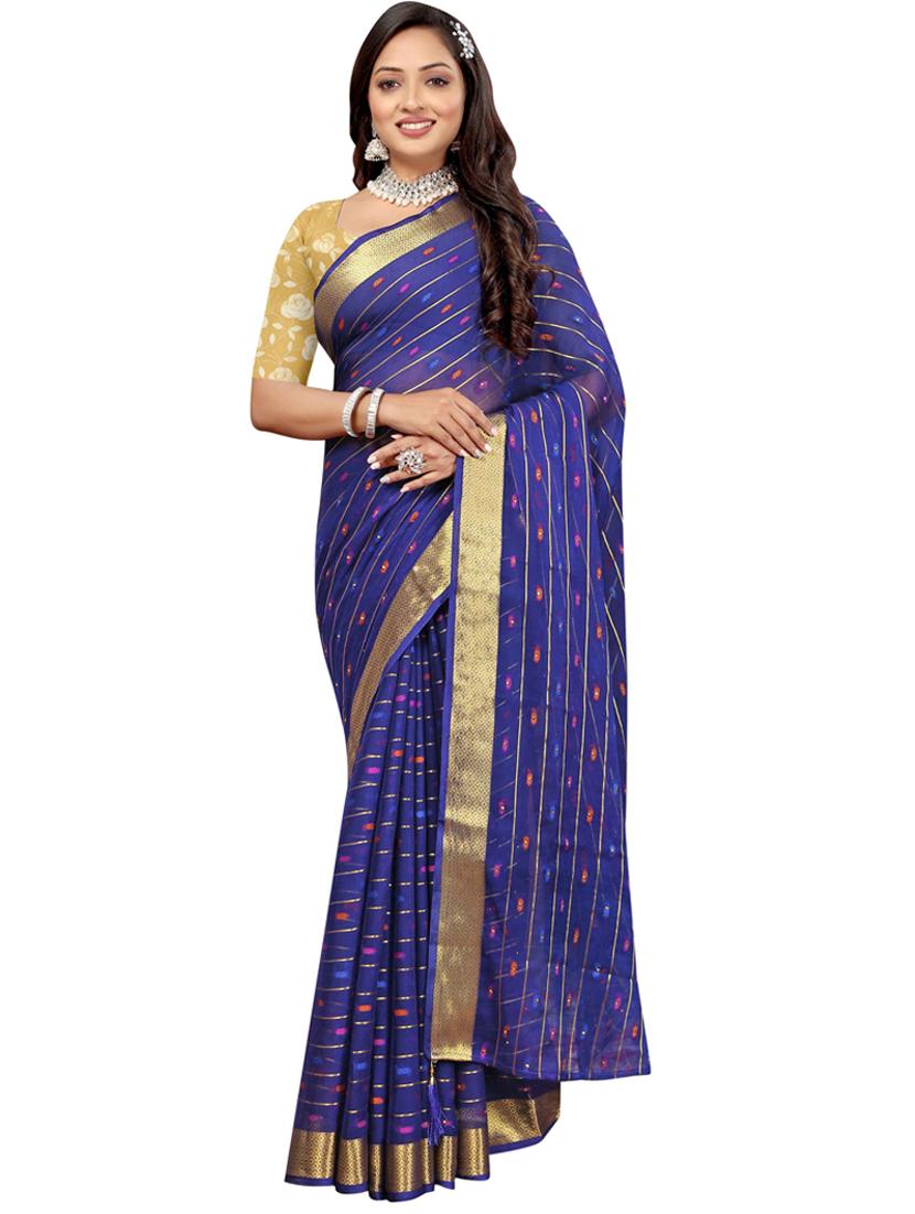 women self design bordered saree with blouse - 20879012 - Zoom Image - 0