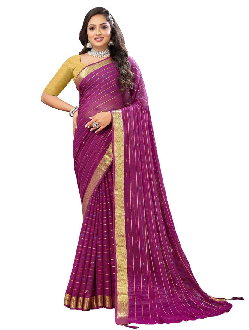 women self design bordered saree with blouse - 20879046 -  Zoom Image - 0