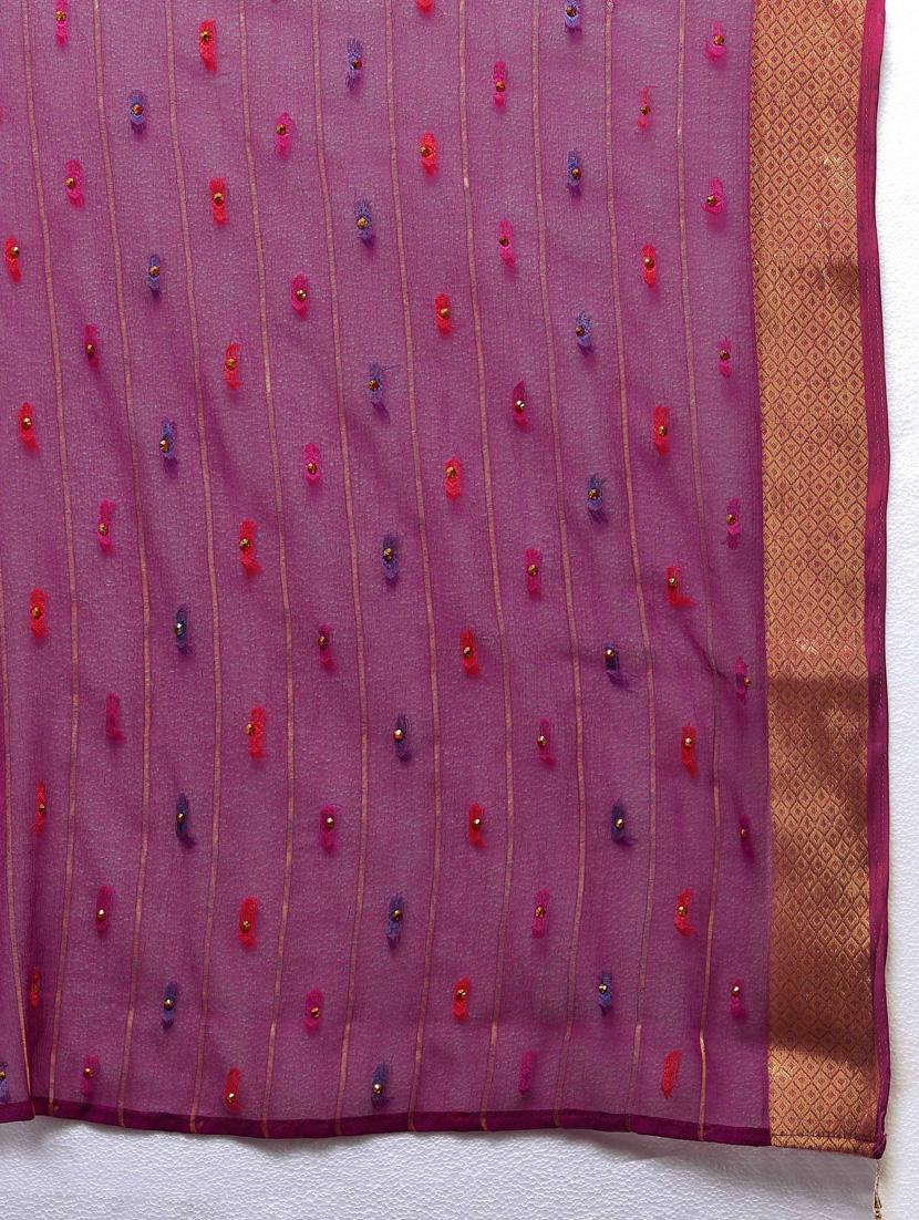 women self design bordered saree with blouse - 20879046 - Standard Image - 5