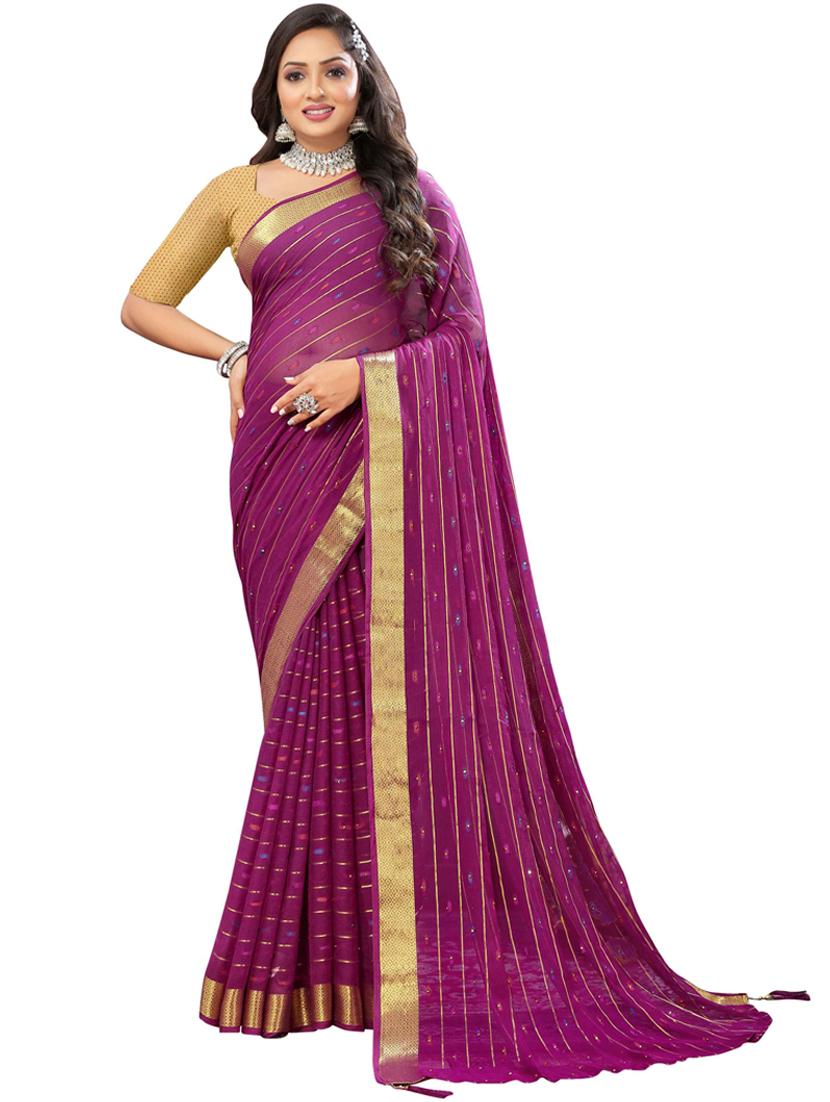 women self design bordered saree with blouse - 20879049 - Zoom Image - 0
