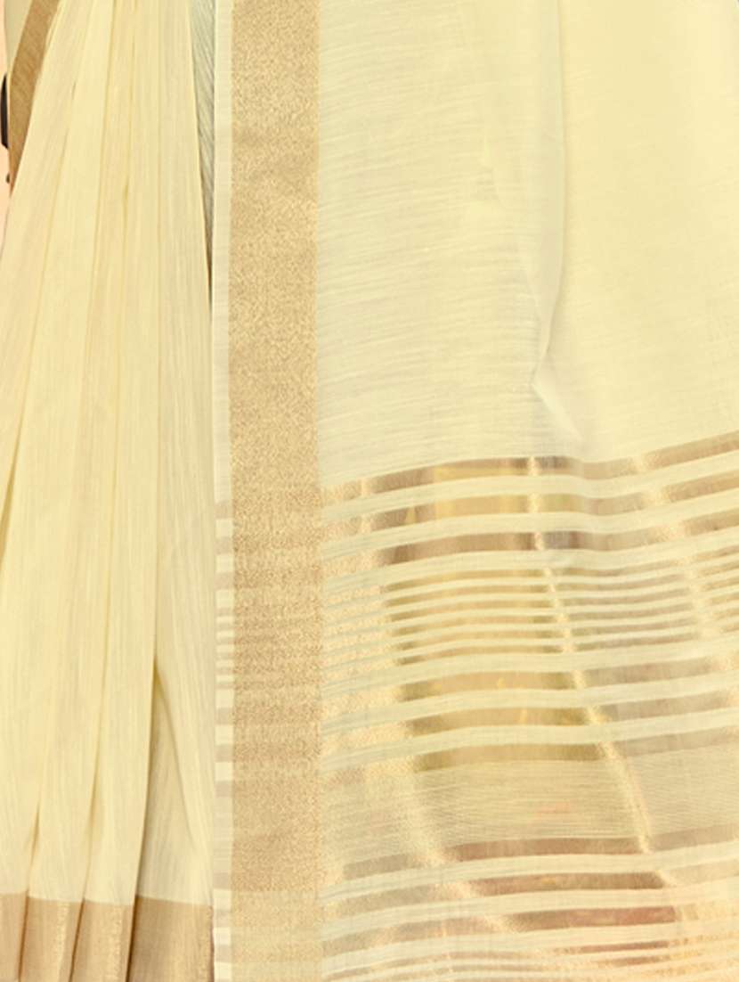 women solid with bordered saree - 20881690 -  Standard Image - 3