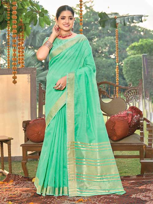 women solid with bordered saree - 20881691 -  Standard Image - 0