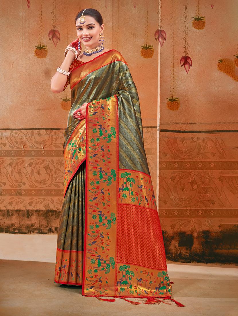 women self design paithani saree with blouse - 20881717 - Zoom Image - 0