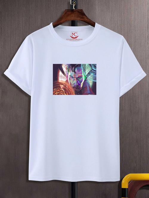unisex white graphic printed t-shirt - 20882417 -  Standard Image - 0