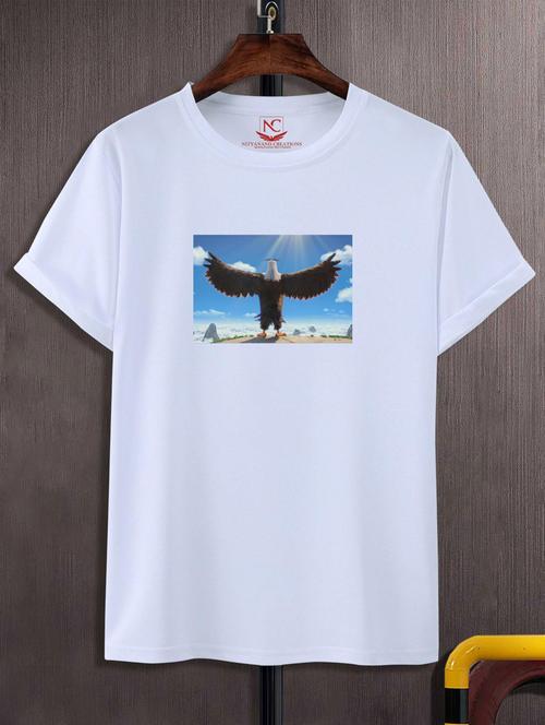 unisex white graphic printed t-shirt - 20882419 -  Standard Image - 0