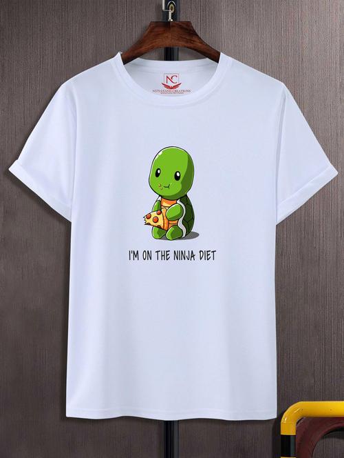 unisex white graphic printed t-shirt - 20882422 - Standard Image - 0