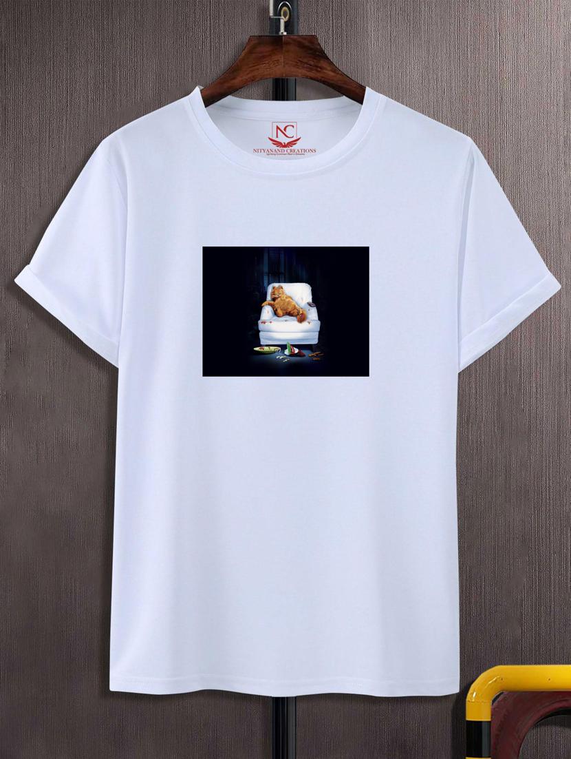 unisex white graphic printed t-shirt - 20882423 - Zoom Image - 0