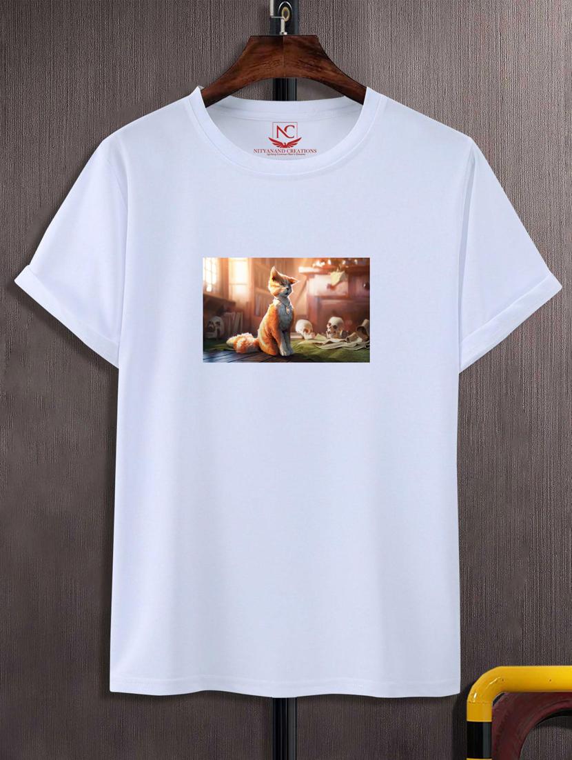 unisex white graphic printed t-shirt - 20882433 -  Zoom Image - 0