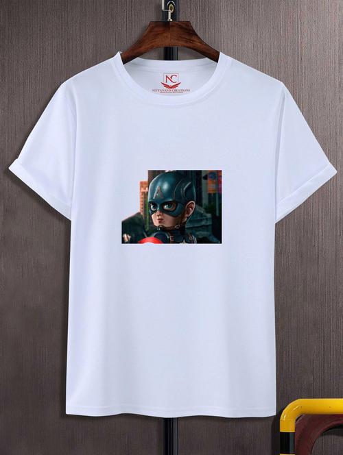 unisex white graphic printed t-shirt - 20882437 -  Standard Image - 0