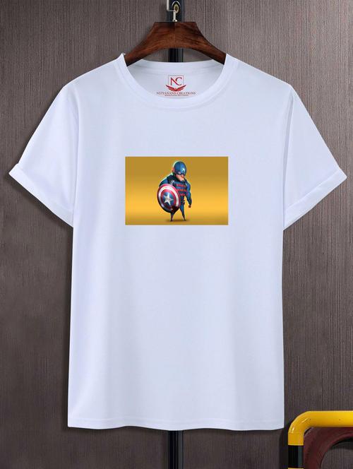 unisex white graphic printed t-shirt - 20882438 -  Standard Image - 0