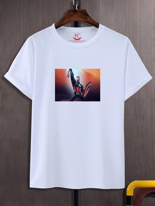 unisex white graphic printed t-shirt - 20882441 -  Standard Image - 0